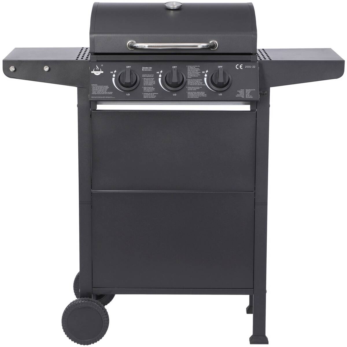 El Fuego Gasgrill » San Jose « 3x Edelstahlbrenner 8,4 kW, Thermometer