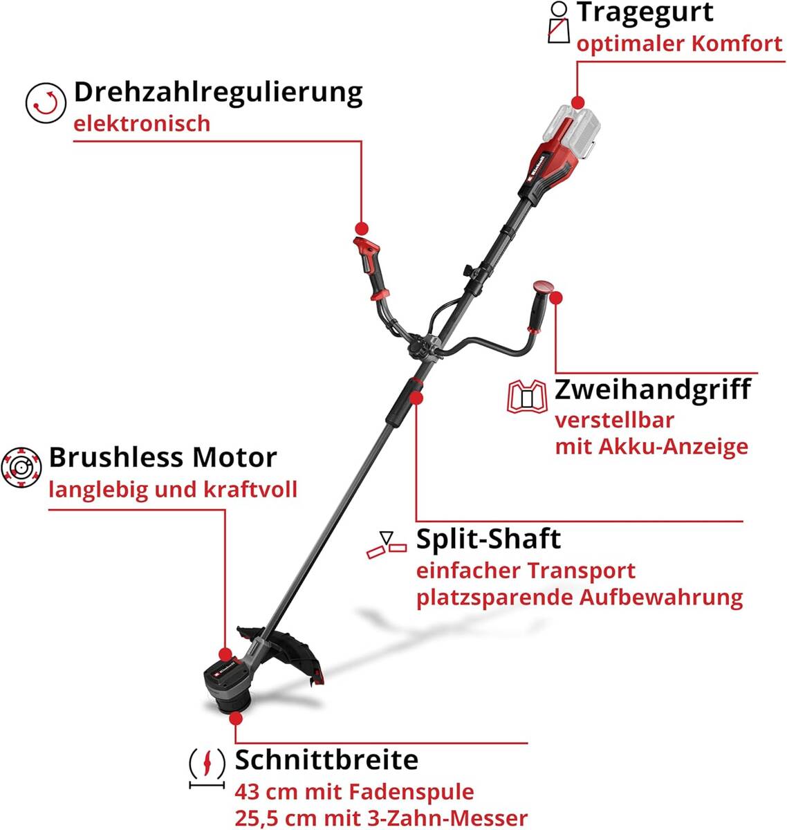 Einhell Akku-Sense » GP-BC 36/430 Li BL-Solo « Professional, Brushless
