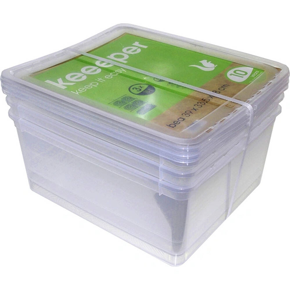 Keeeper Aufbewahrungsbox » Bea « 3er Set, 18 Liter, 39 x 33,5 x 18 cm