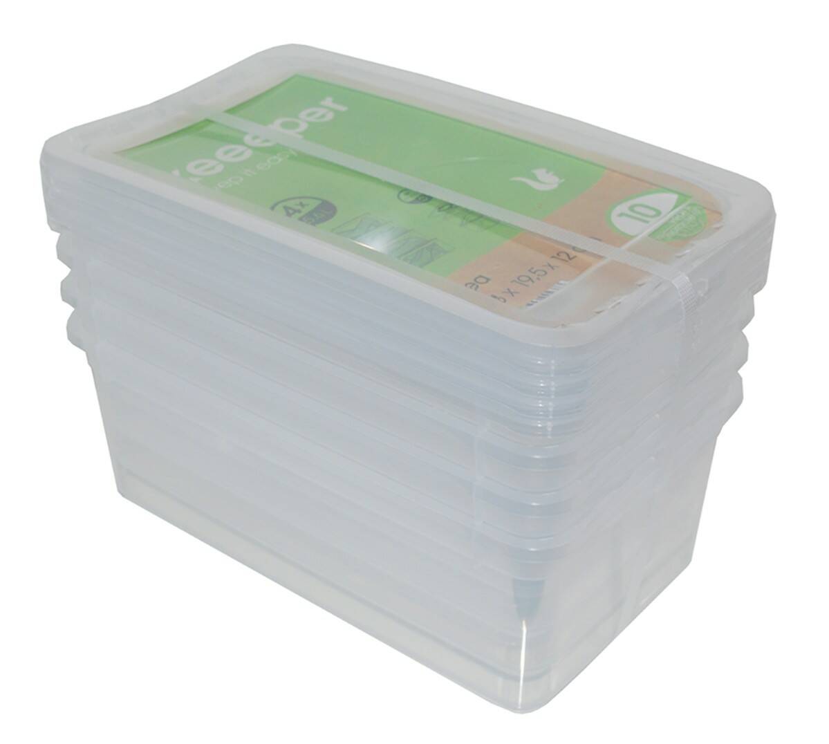 Keeeper Aufbewahrungsbox » Bea « 4er Set, 5,6 Liter, 33 x 19,5 x 12 cm