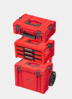 QBrick Pro Werkstatt-Trolley » Ultra RED HD « 3er Set