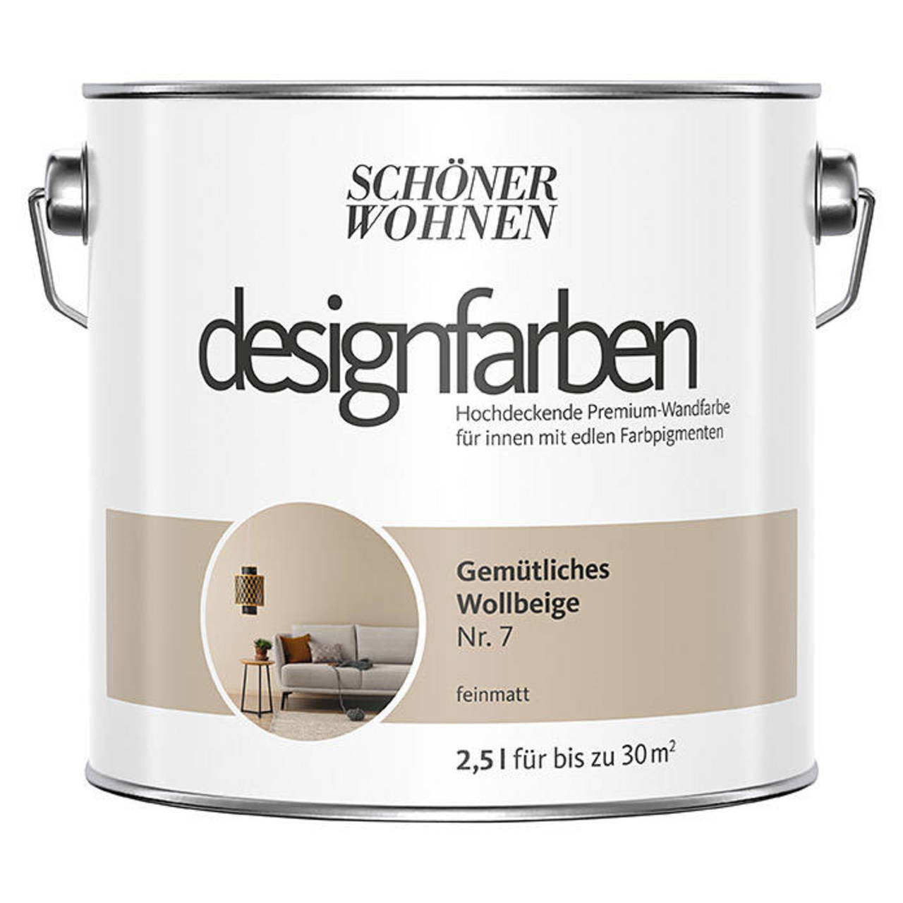 SCHÖNER WOHNEN designfarben » Gemütliches Wollbeige « matt - 2,5 l