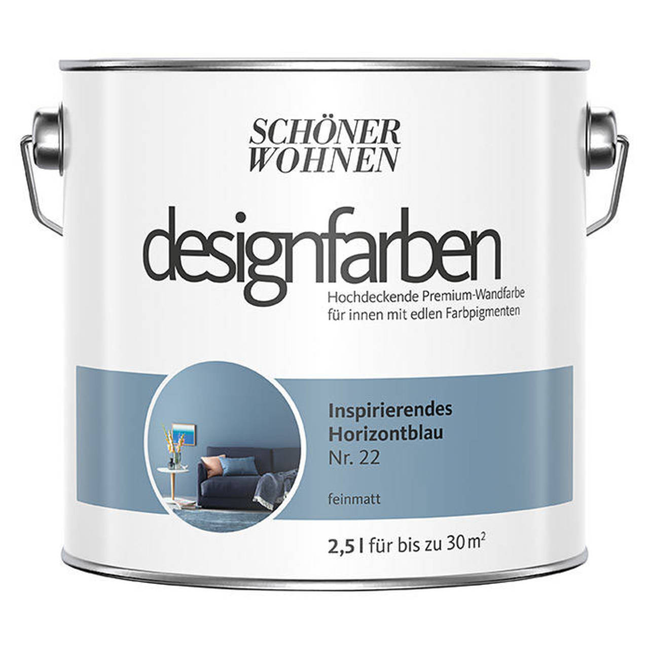 SCHÖNER WOHNEN designfarben » Inspirierendes Horizontblau « matt - 2,5 l