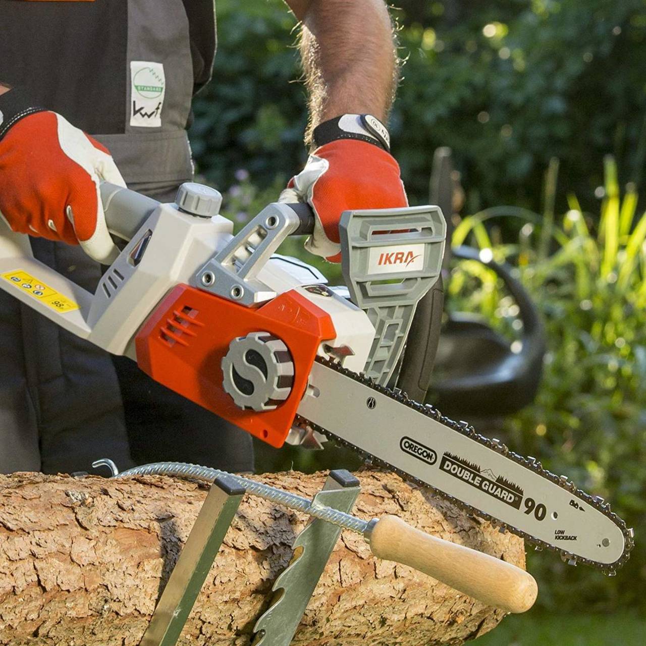 Ikra Akku-Kettensäge » ICC 2/2035 « 2x Akkus & Doppelschnellladegerät