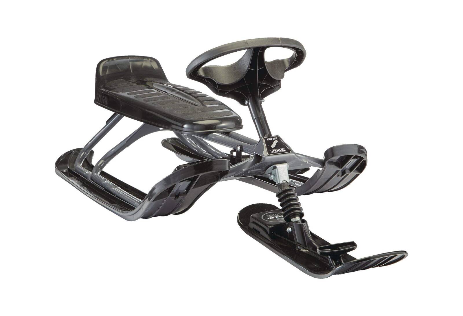 Stiga Lenkschlitten » Snowracer King Size GT « Schwarz, 2-Sitzer