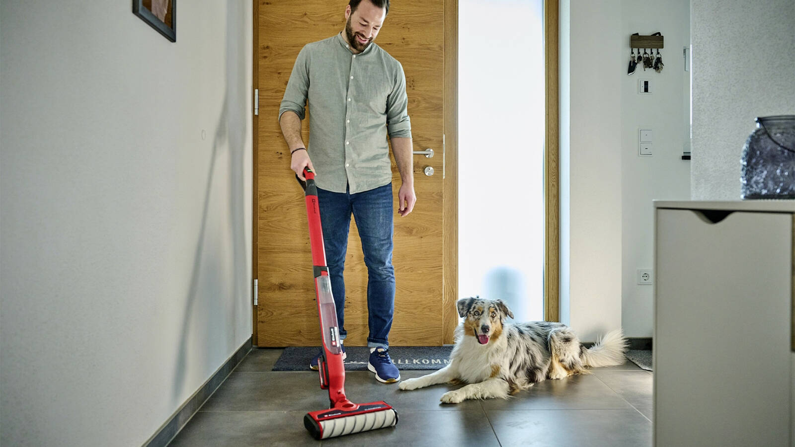 Einhell Akku-Hartbodenreiniger » CLEANEXXO « mit Boost-Mode, 18 V Solo