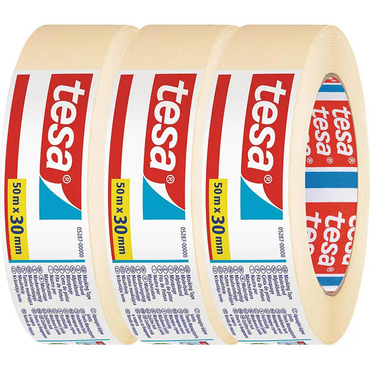 Tesa Kreppband » 55338 « Masking Economy, 30mm x 50m, 3 Rollen Tesa Zubehör 55338
