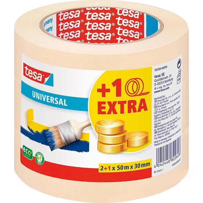 Tesa Kreppband » 55338 « Masking Economy, 30mm x 50m, 3 Rollen