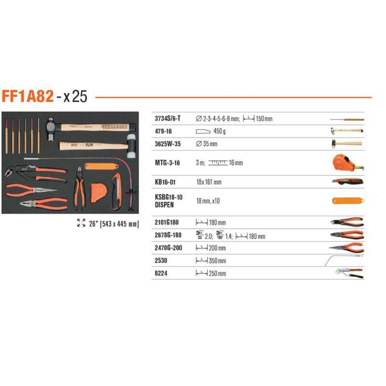 Bahco Werkstattwagen E72 mit 214-tlg. Werkzeugset, schwarz