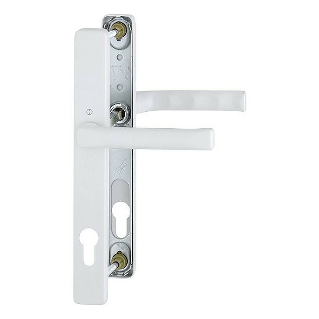 Hoppe Drückergarnitur » Türdicke 57-62 mm « Aluminium Verkehrsweiß