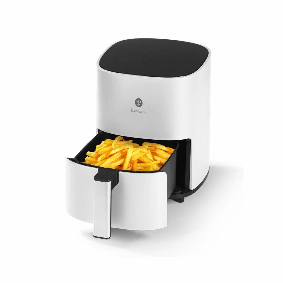 Kochwerk Heißluftfritteuse » weiß « 1400W, 3 Liter, Touch-Display, Tim
