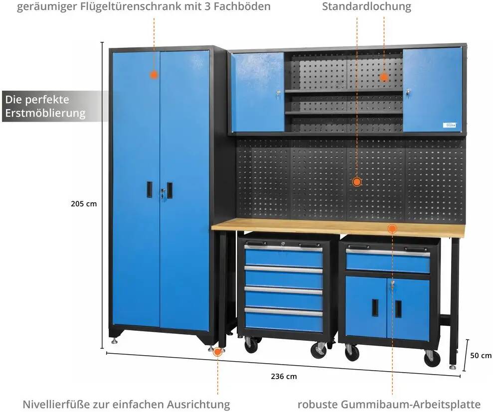 Güde Werkstatteinrichtungs-Set » GWS 6-tlg « All-in-One Lösung