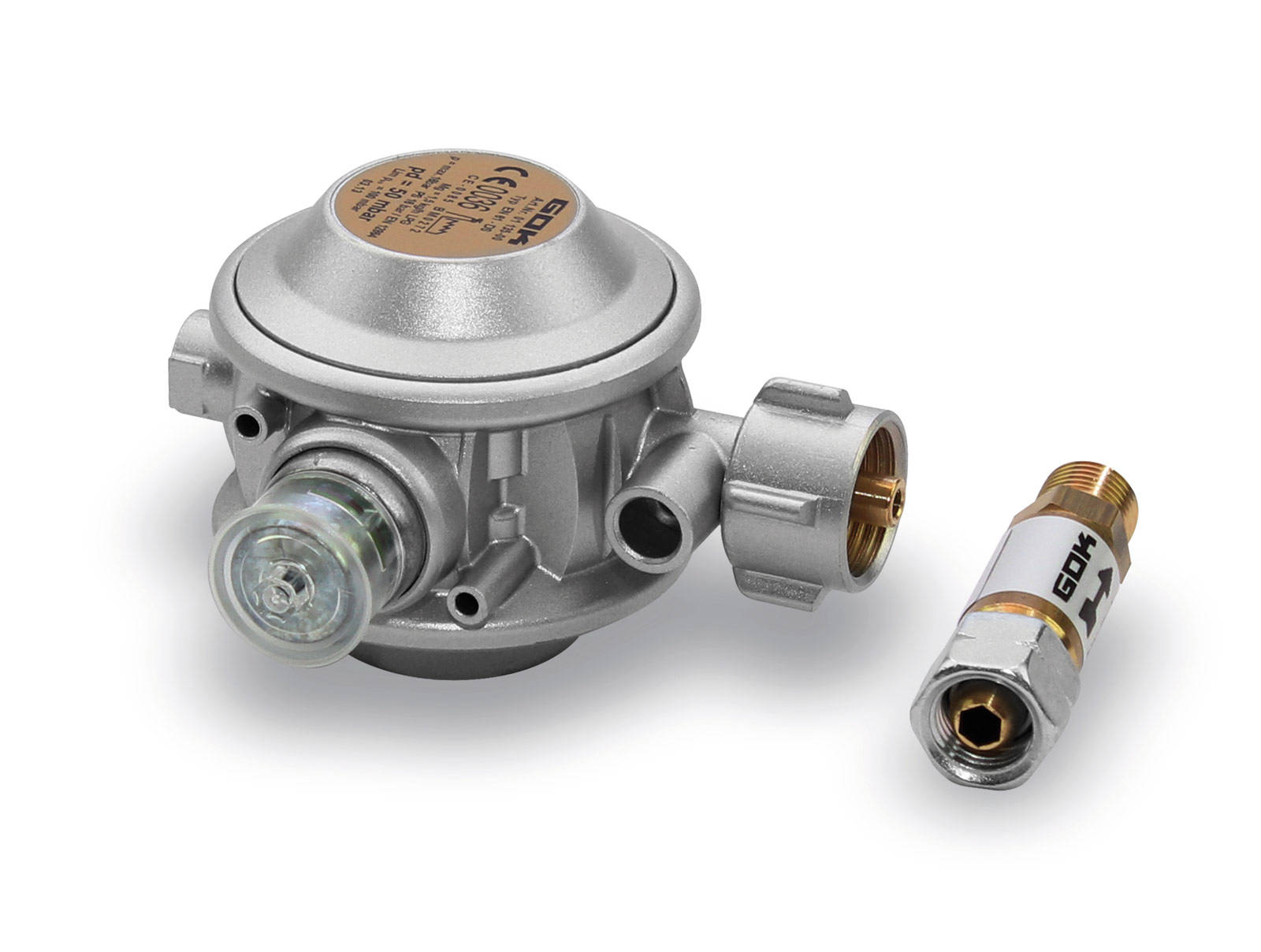 Enders Profi Gas Kit 50mbar, Gasdruckregler & Schlauchbruchsicherung