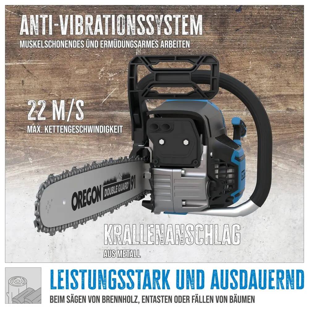 Güde Benzin-Kettensäge » KS 500-62 « 3,9 PS, mit Anti-Vibrationssystem