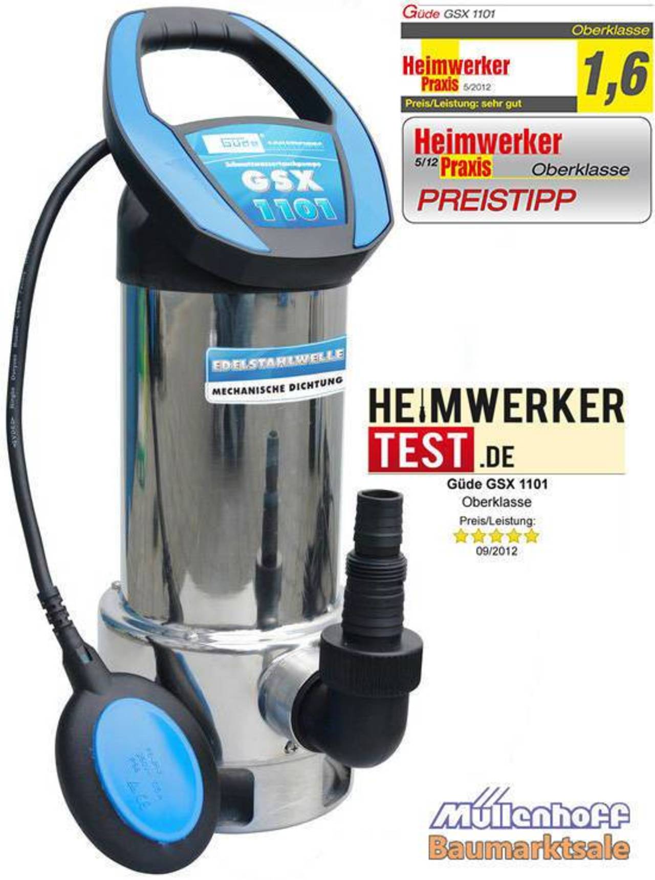 Güde Schmutzwassertauchpumpe » GSX 1101 « Edelstahl