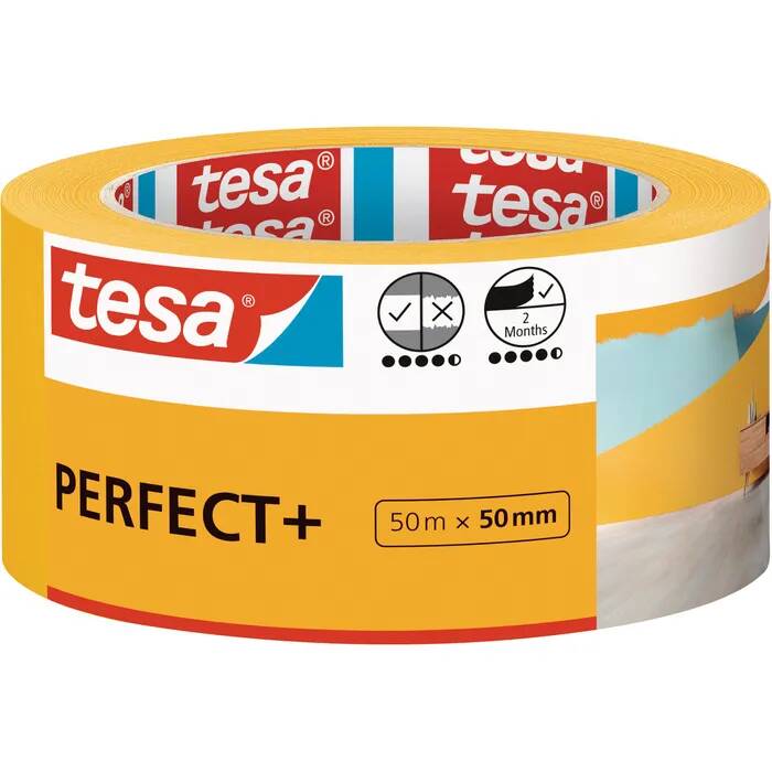 Tesa Profi Kreppband » Perfect+ 56538 « 50 mm x 50 m für Innen