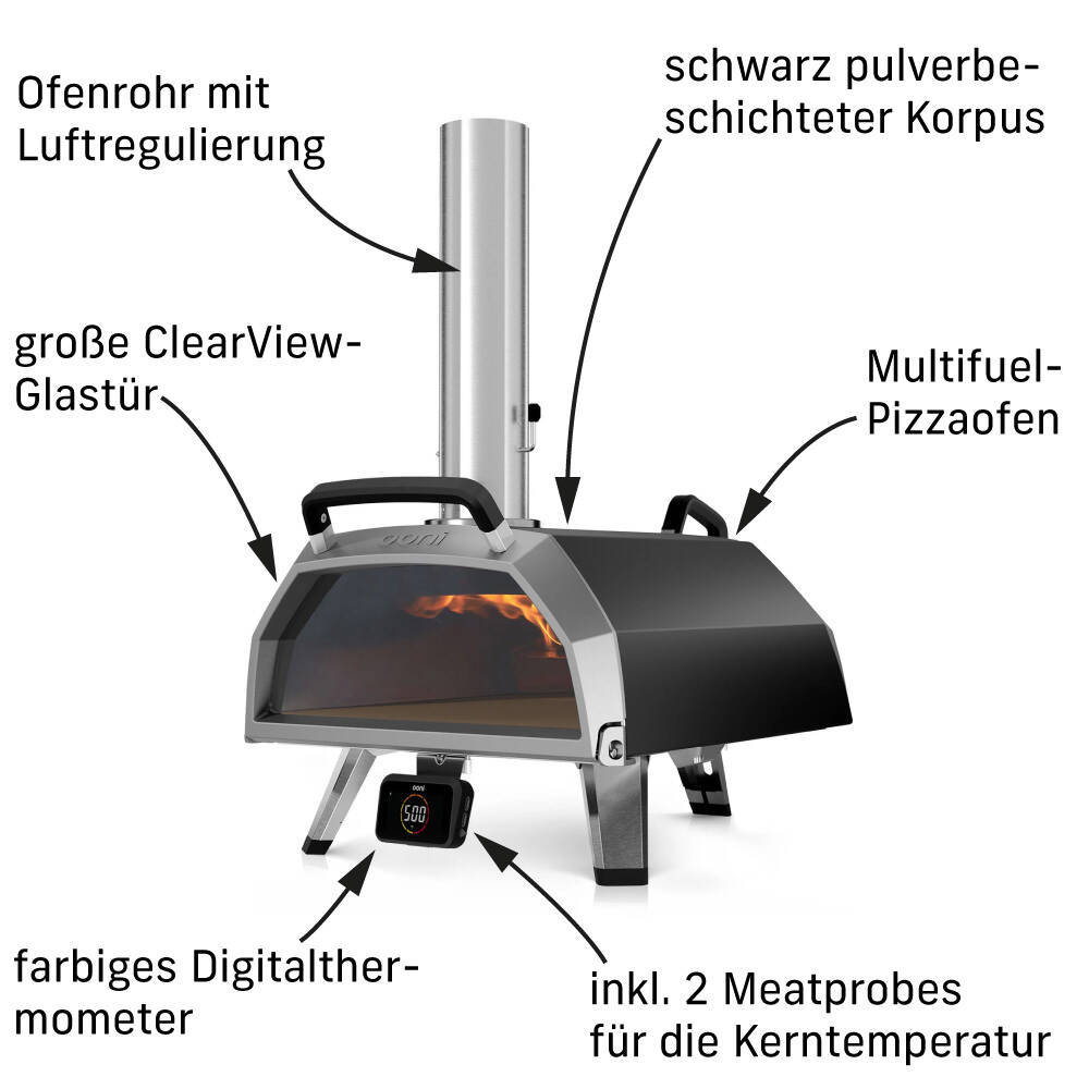 Ooni Multi-Brennstoff Pizzaofen » Karu 2 Pro « ClearView