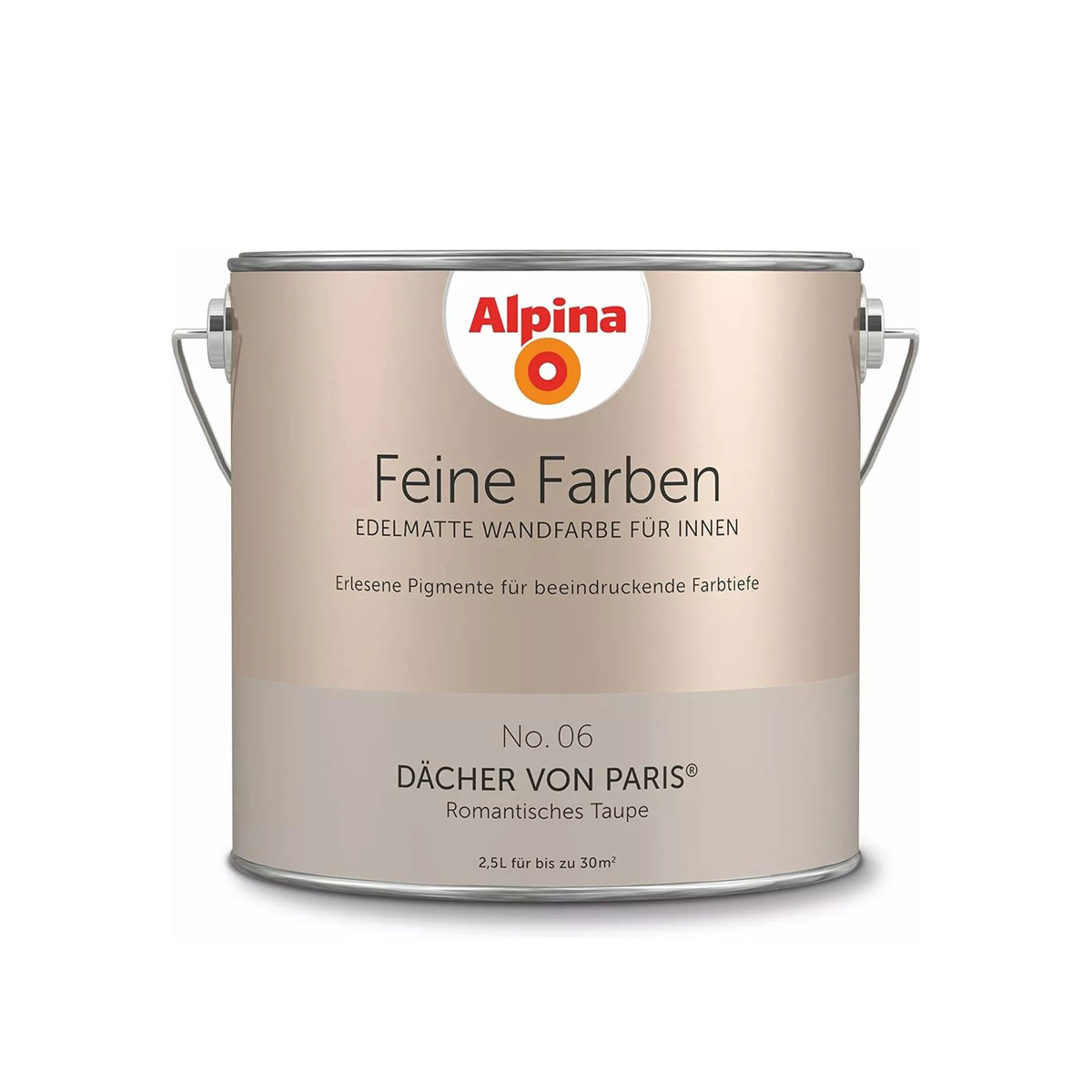 Alpina Feine Farben » Dächer von Paris « 2,5 l, Taupe, No. 06