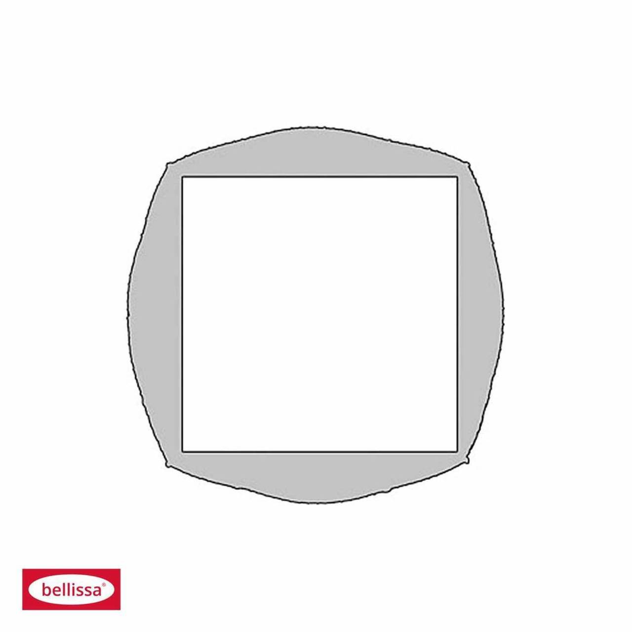 Belissa Hochbeet "Basic" - 4-Eck - Ø 113 cm - Höhe: 40 cm - inkl. Trennfolie
