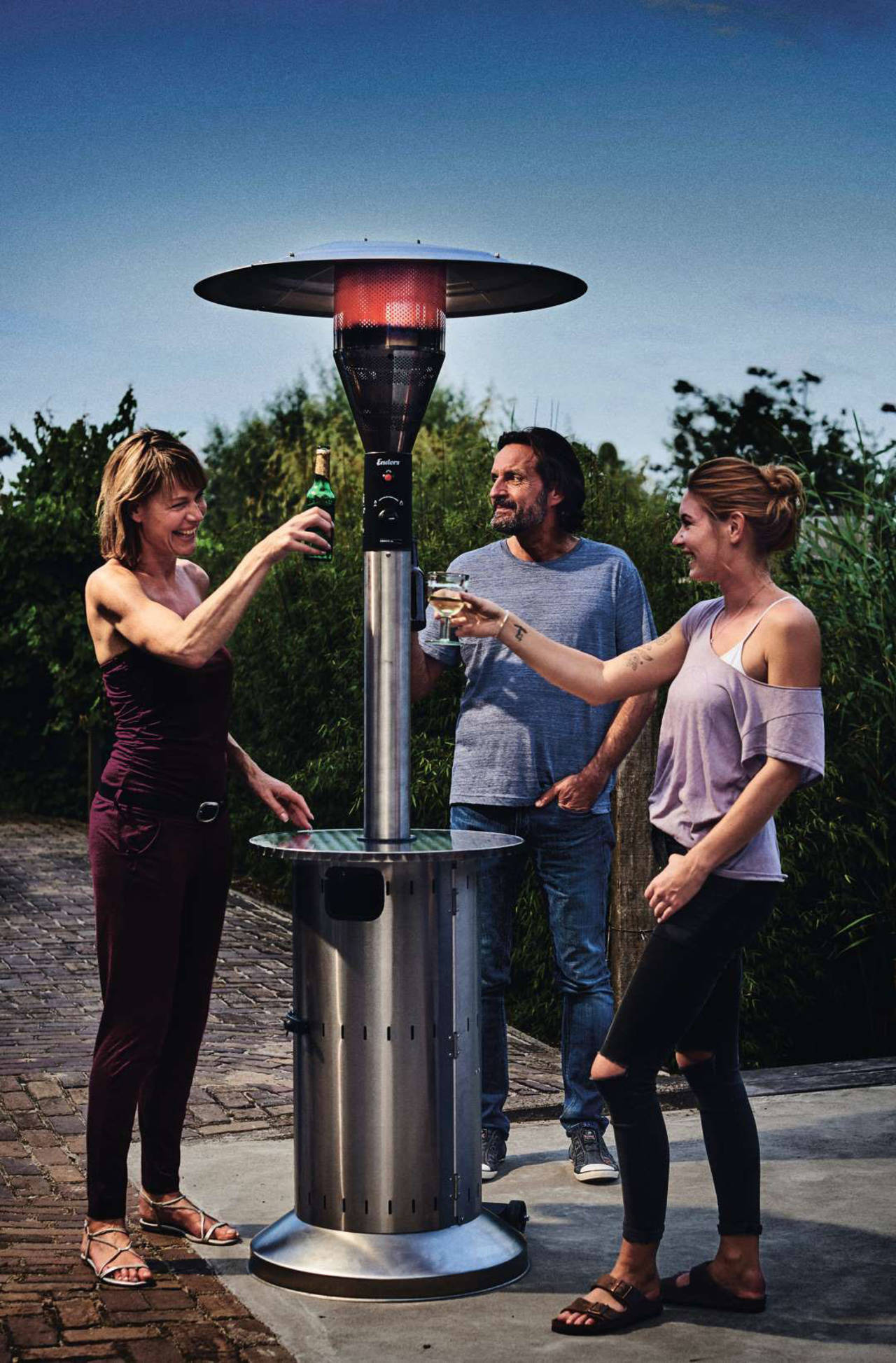 Enders Terrassen-Heizstrahler Commercial, 14 kW, Edelstahl