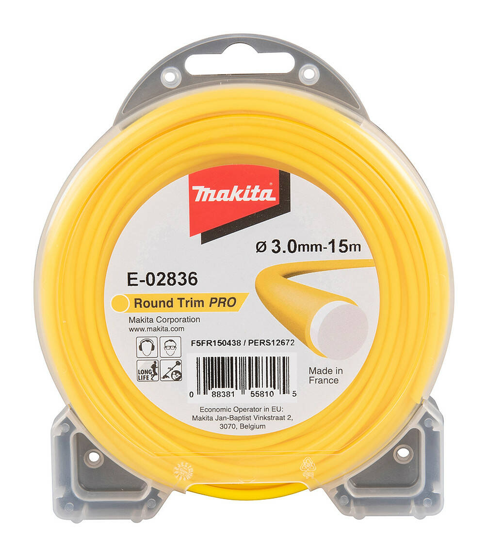 Makita Mähfaden » E-02836 « Für Rasentrimmer - 3,0 mm x 15 m - rund