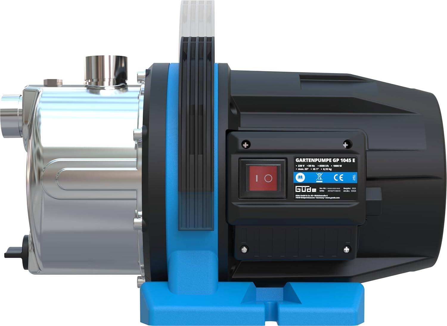 Güde Gartenpumpe » GP 1045 E « inkl. Edelstahl-Gehäuse, Noryl-Laufrad