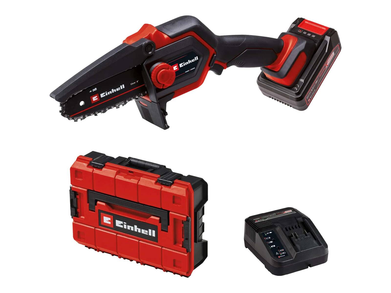 Einhell Akku-Astkettensäge » GE-PS 18/15 Li BL Kit « Mit Akku & Koffer