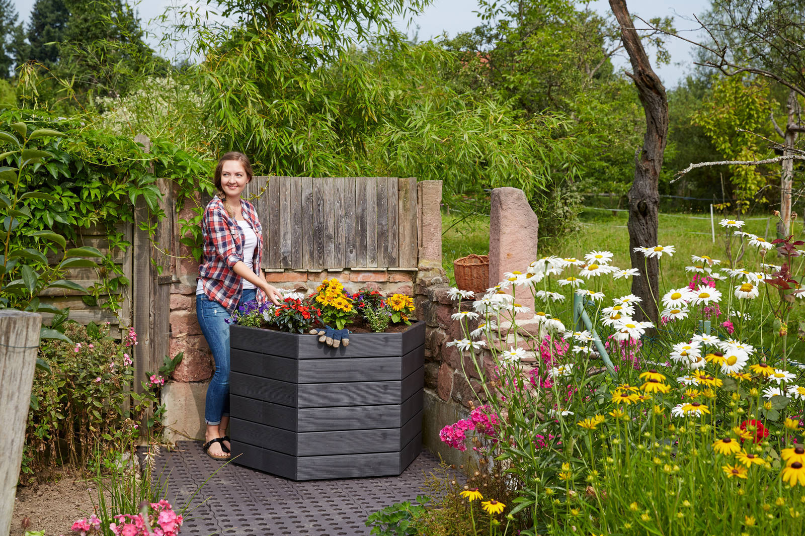 Garantia » Ergo Hochbeet « 6-eckig mit Klick-System - erweiterbar