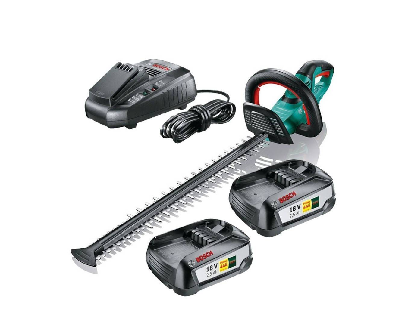 Bosch AHS 55-20 Li 18 V Akkuheckenschere, 2 x 18V Akku 2,5Ah, 55 cm