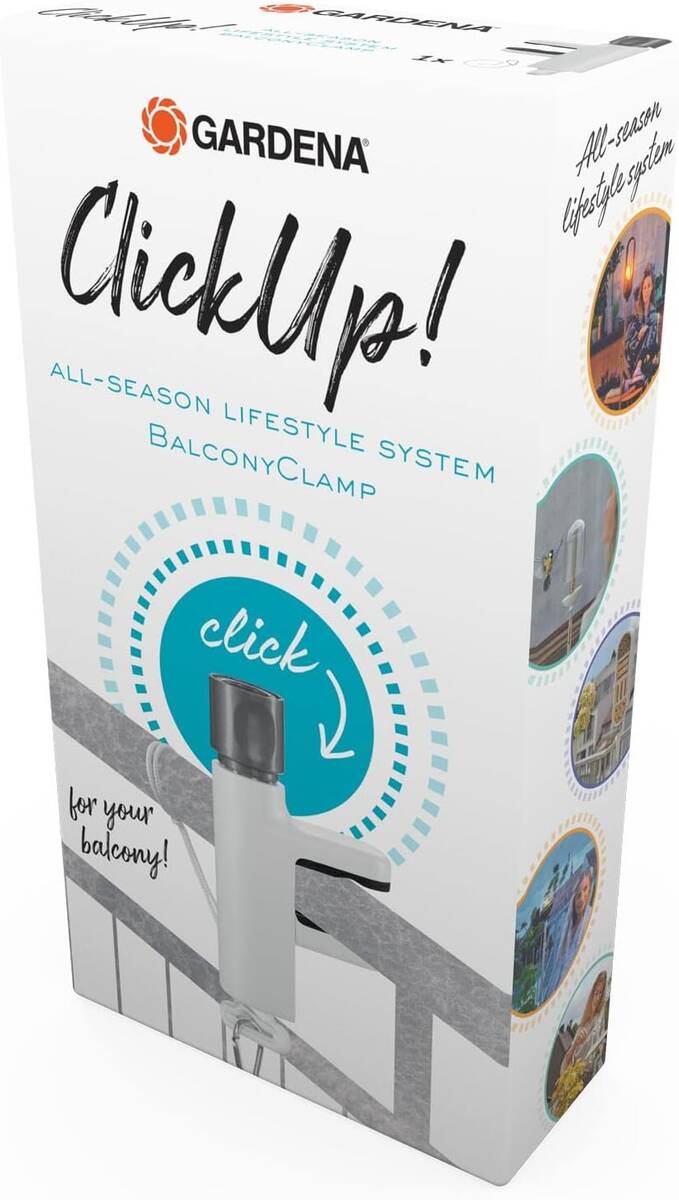 Gardena ClickUp! » Balkonbefestigung « Urban Garten-Lifestyle