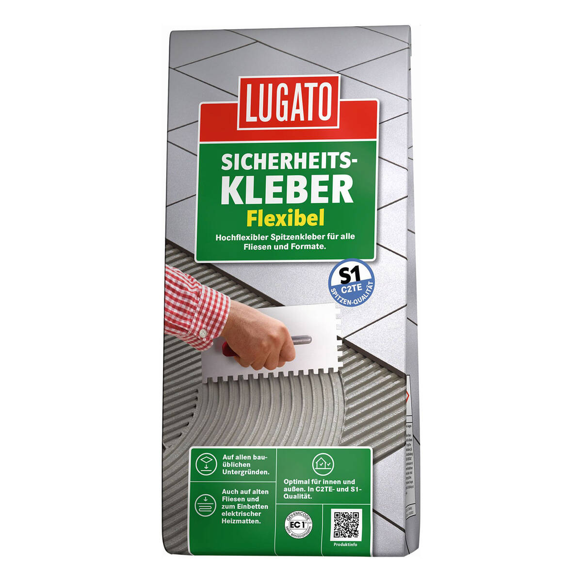 Lugato » Sicherheitskleber Flexibel « 5 kg, für Wand- & Bodenfliesen