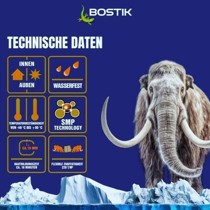 Bostik Montagekleber » Mamut Glue « 450g, hält sofort, klebt alles