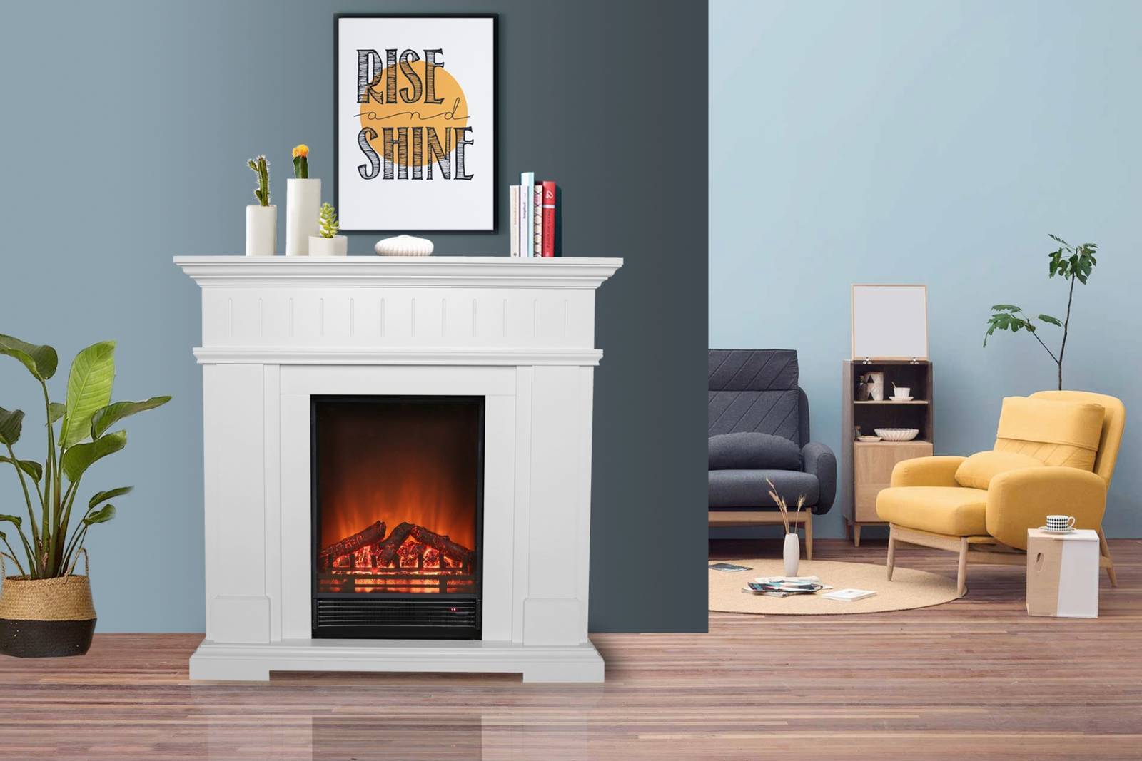 El Fuego Elektrokamin » Bergen / Trondheim « - LED - Heizleistung max. 1800 Watt