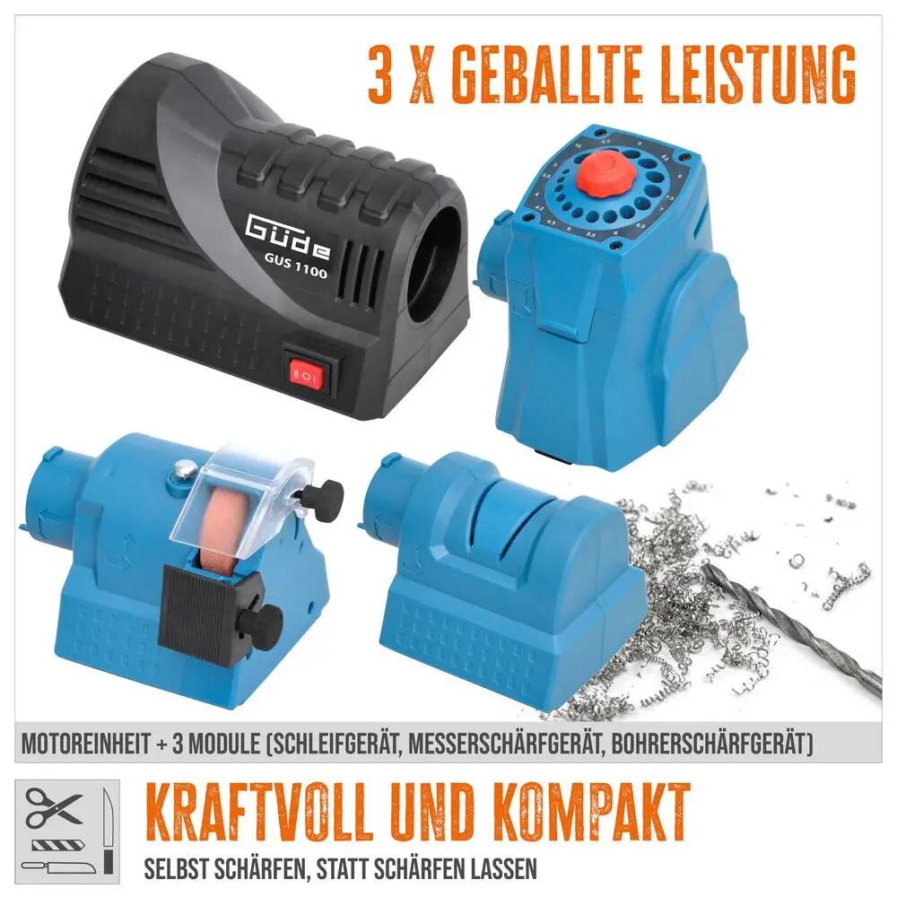 Güde Universal-Schärfstation » GUS 1100 « 110 W, 60K, 3 versch. Module