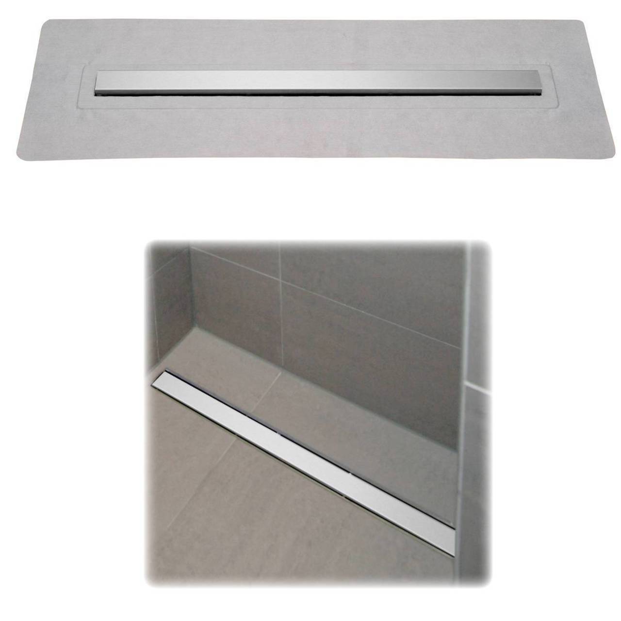 Schütte Duschrinne inkl. Edelstahlabdeckung, 80 cm, Ablauf, Dusche, Dusch-Rinne