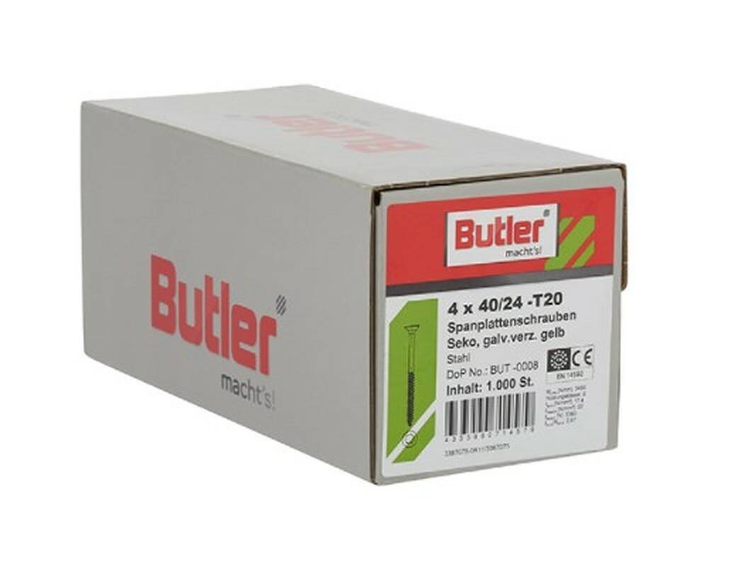Butler Spanplattenschrauben 1000 Stück » 4 x 40 mm «  T20