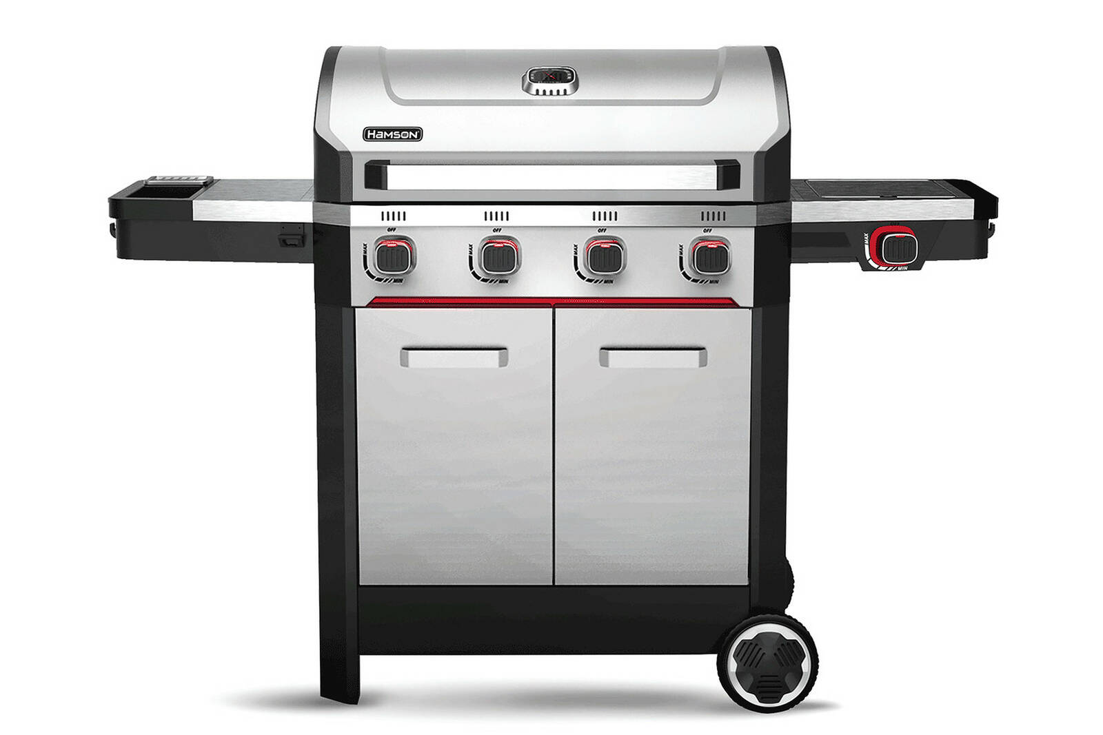 Hamson Premium Gasgrill » Mercury 4T « 16,5 kW Edelstahl-Ausführung