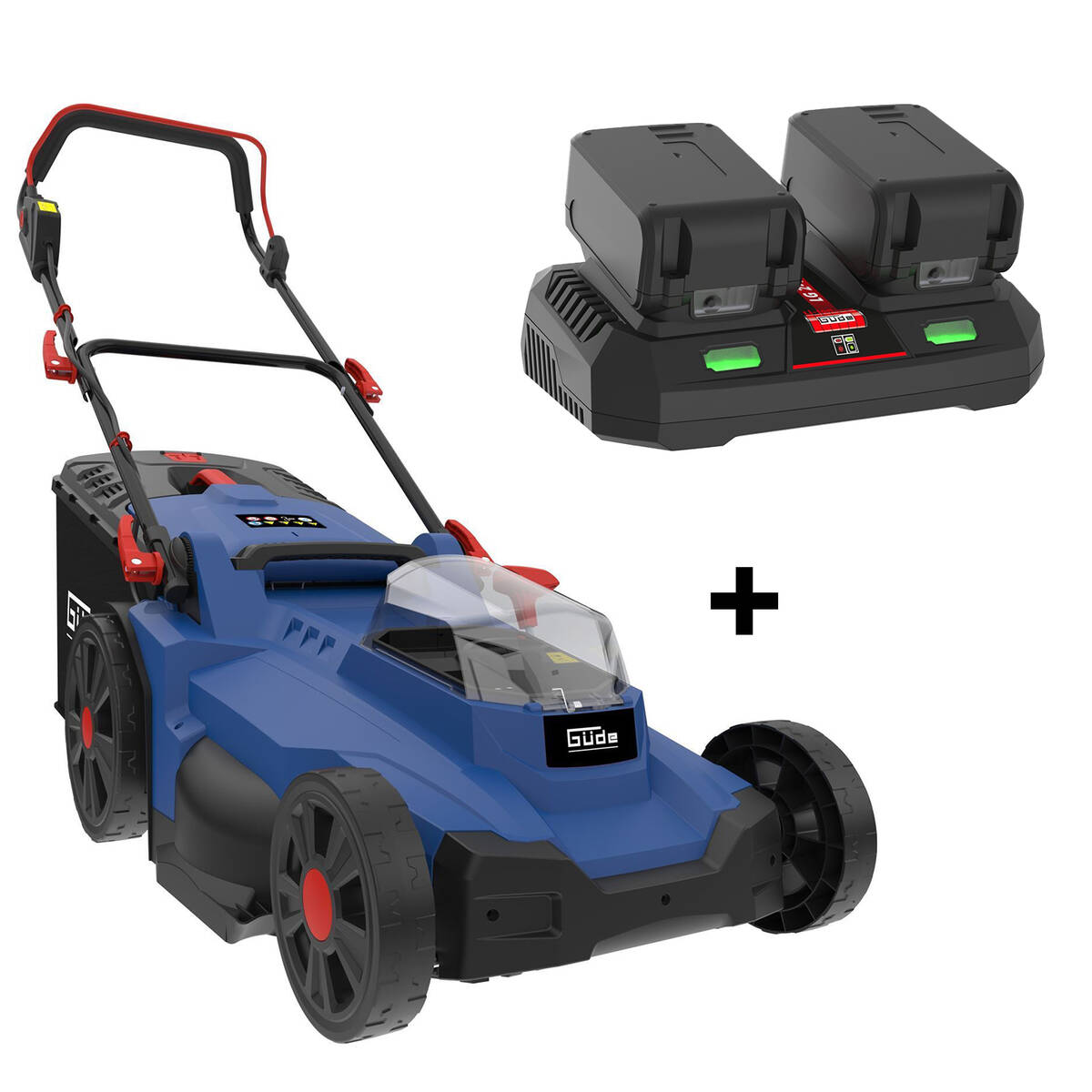 Güde Akku-Rasenmäher » RM 36-402-30.43 « Doppellader mit 2x 36 V Akkus