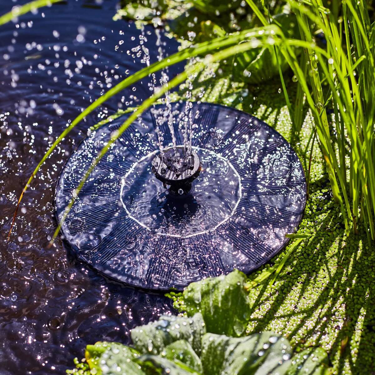 Heissner Wassergarten » Lotusgarden « Grau, inkl. Solarpumpe