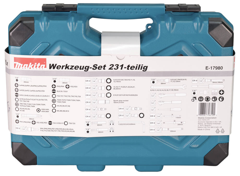 Makita Werkzeug-Set » E-17980 « 231-tlg inkl. Koffer