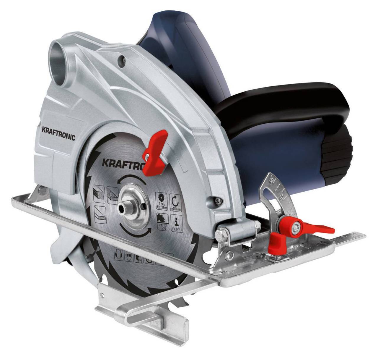 Kraftronic Handkreissäge KT-HK 1400, 1400W, HM-Sägeblatt, Kreissäge, Säge