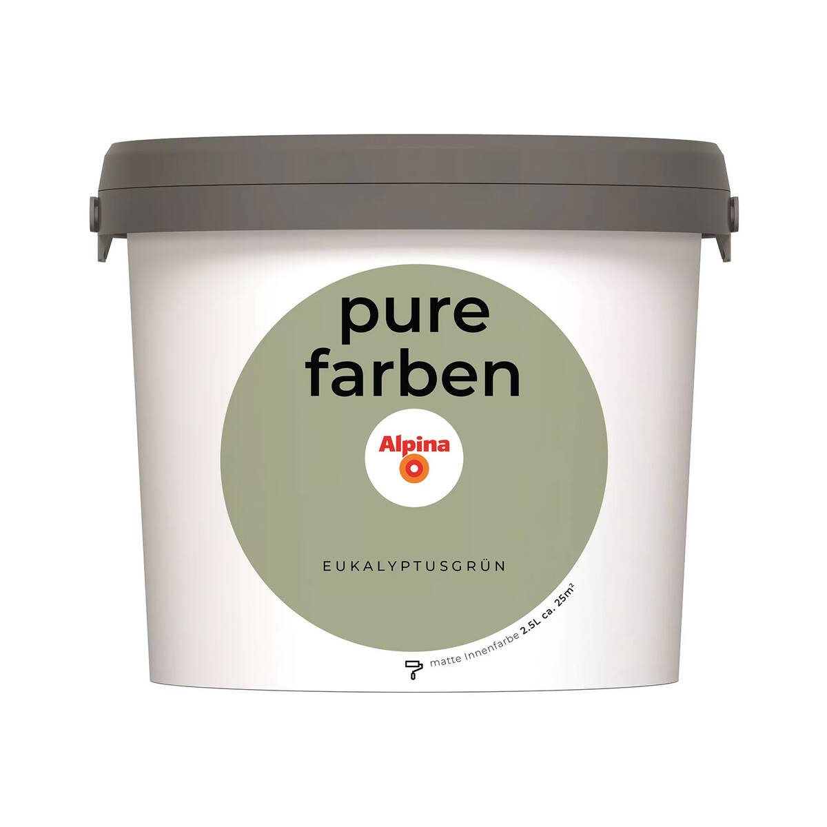 Alpina Pure Farben » Eukalyptusgrün « 2,5 l, Wand- und Deckenfarbe