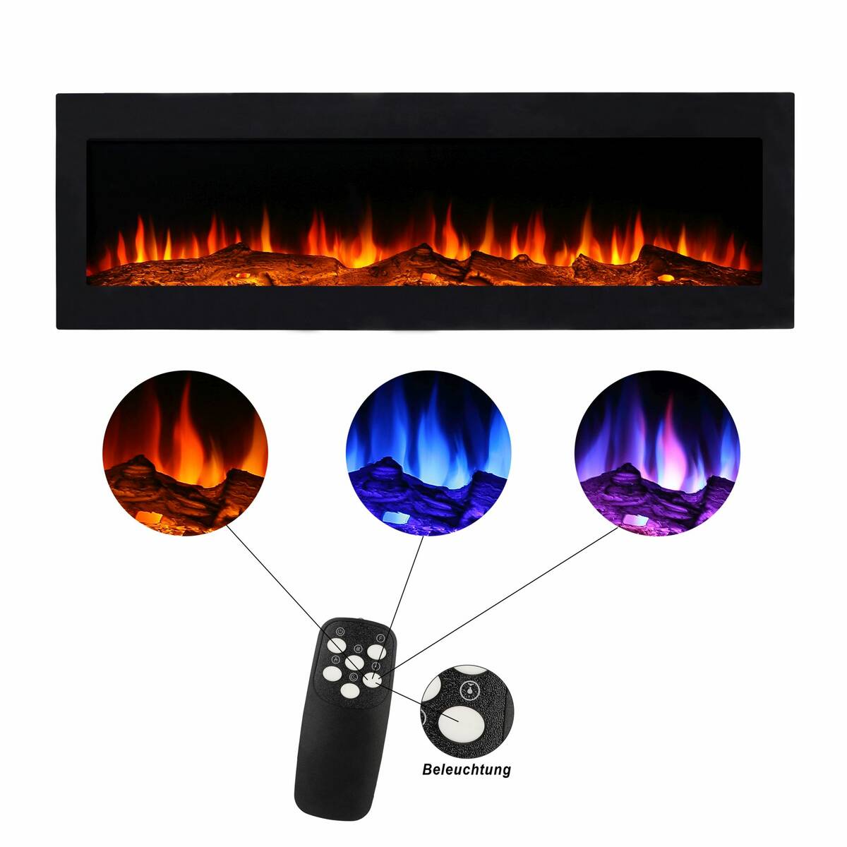 El Fuego LumberQ Elektrokamin » Kira « AY6196 mit Heizfunktion