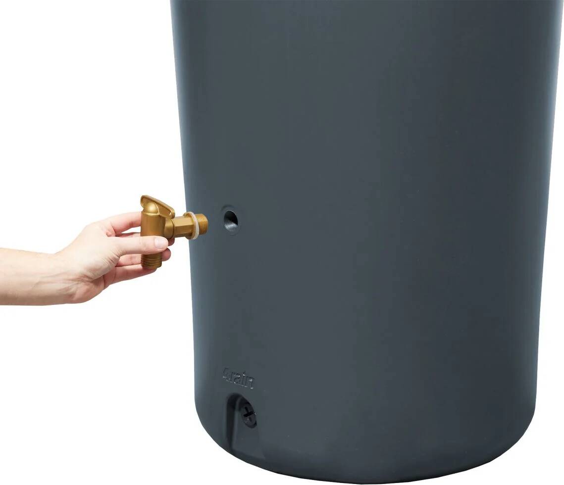 4rain Regenspeicher » Azura 2in1 « 230 L, grau, inkl. Pflanzschale