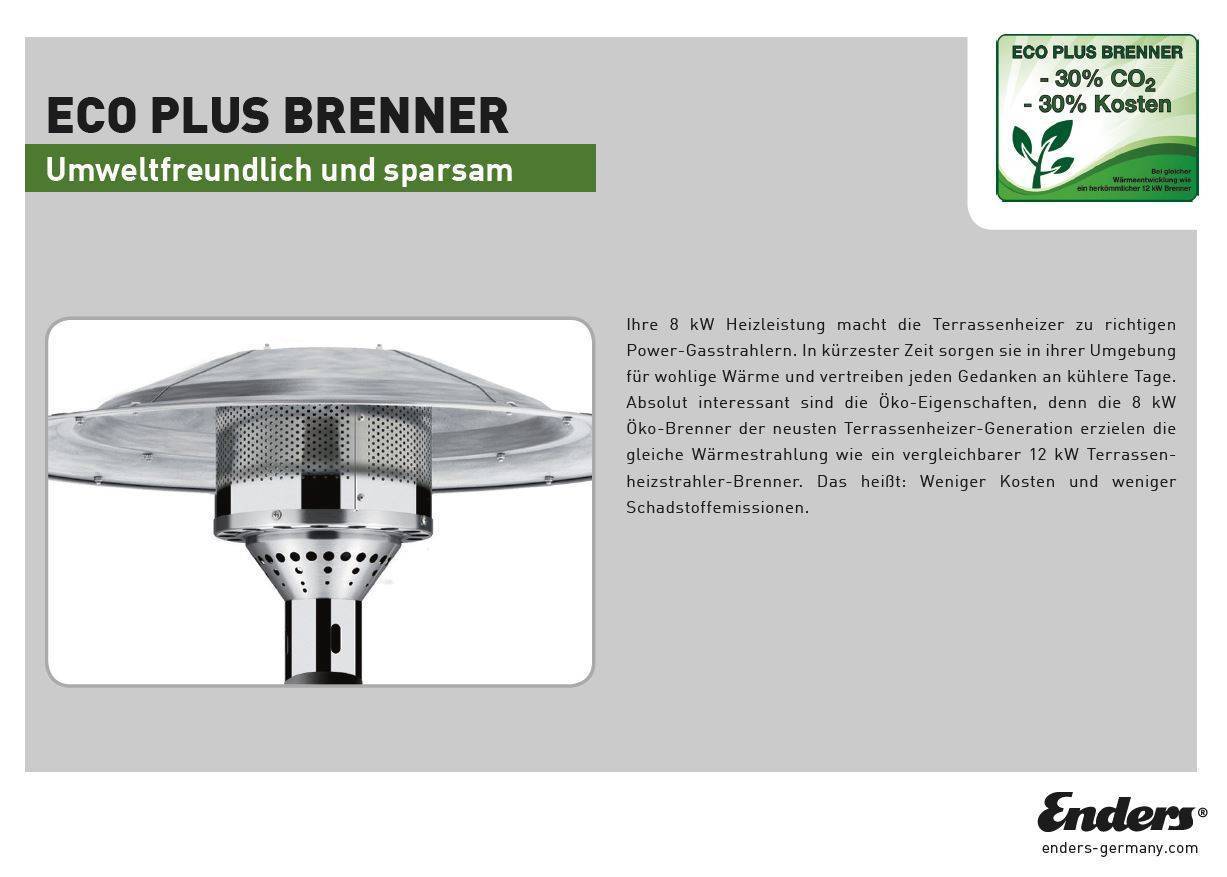 Enders Terrassenheizer Elegance Edelstahl 8 kW, Heizpilz, Heizer