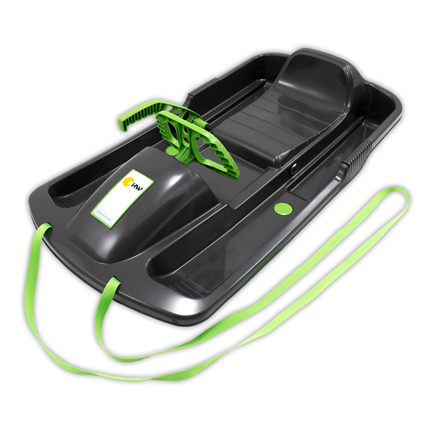 KHW Lenkschlitten » Snow Fox « Grau - Metall-Einhandbremse