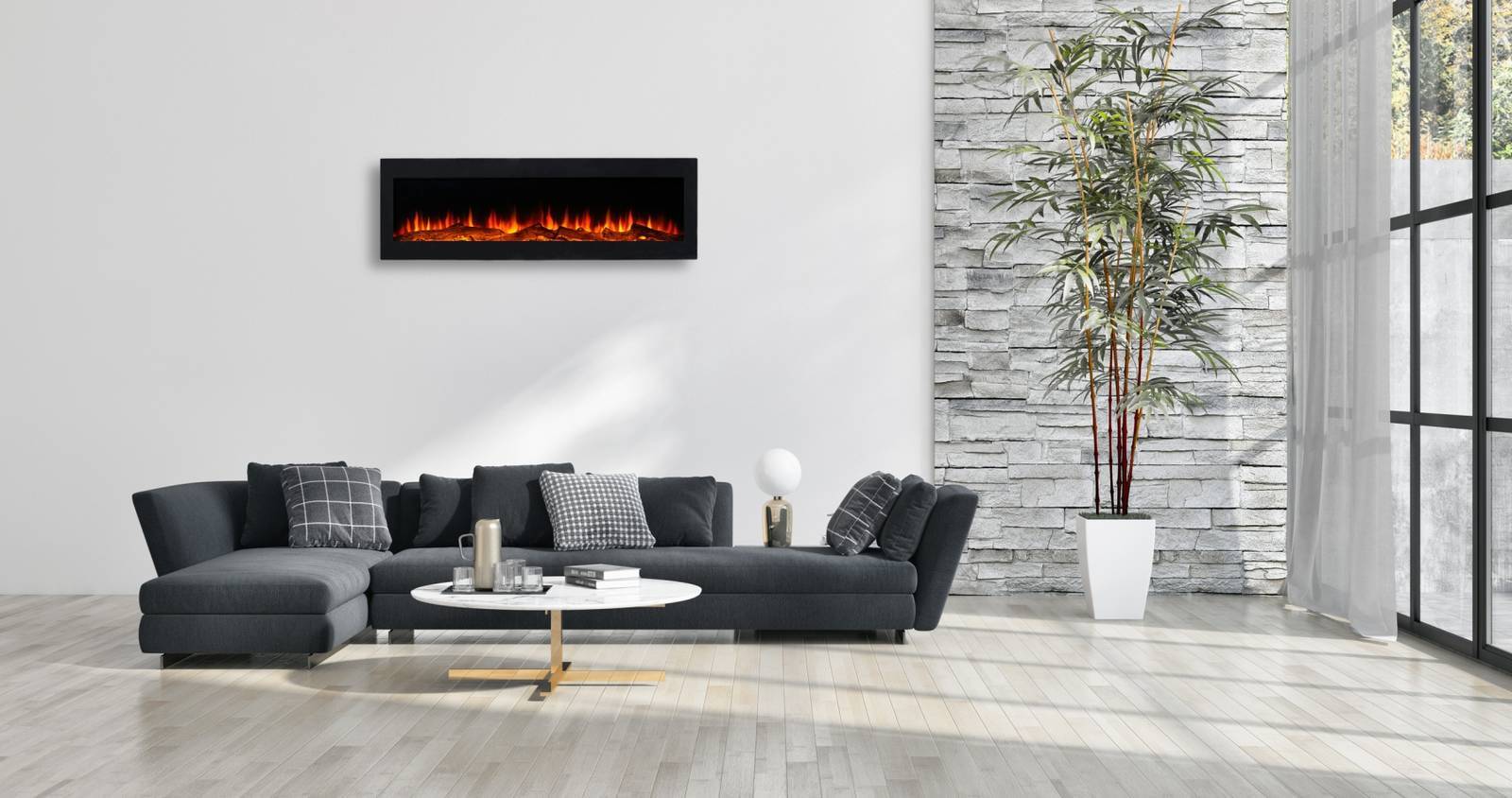 El Fuego Elektrokamin Lausanne Wandmontage