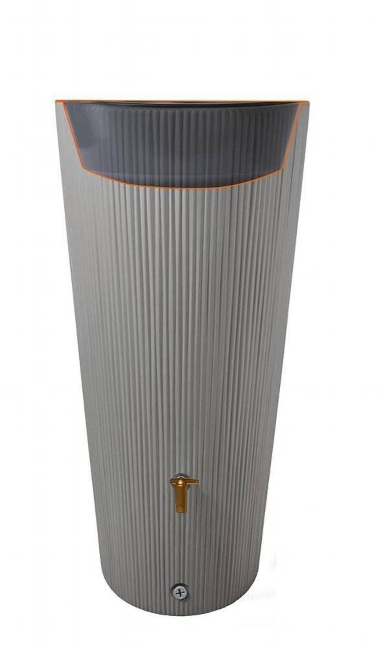 GRAF Regenspeicher » VASO 2 in 1 « zinkgrau - 220 l inkl. Pflanzschale