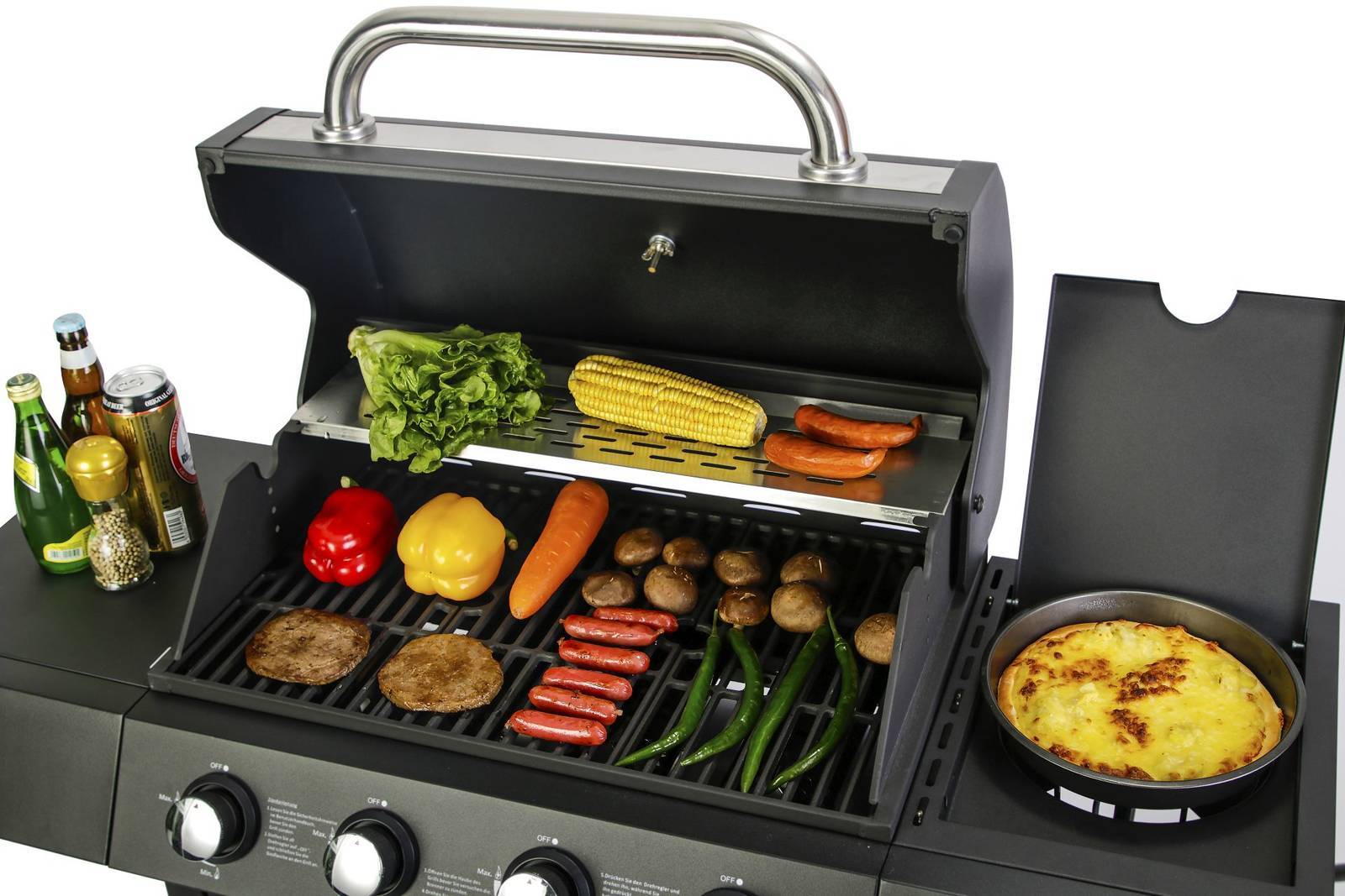 EL FUEGO® Gasgrill » SAN ANGELO 4+1 « AY0582 inkl. Seitenbrenner