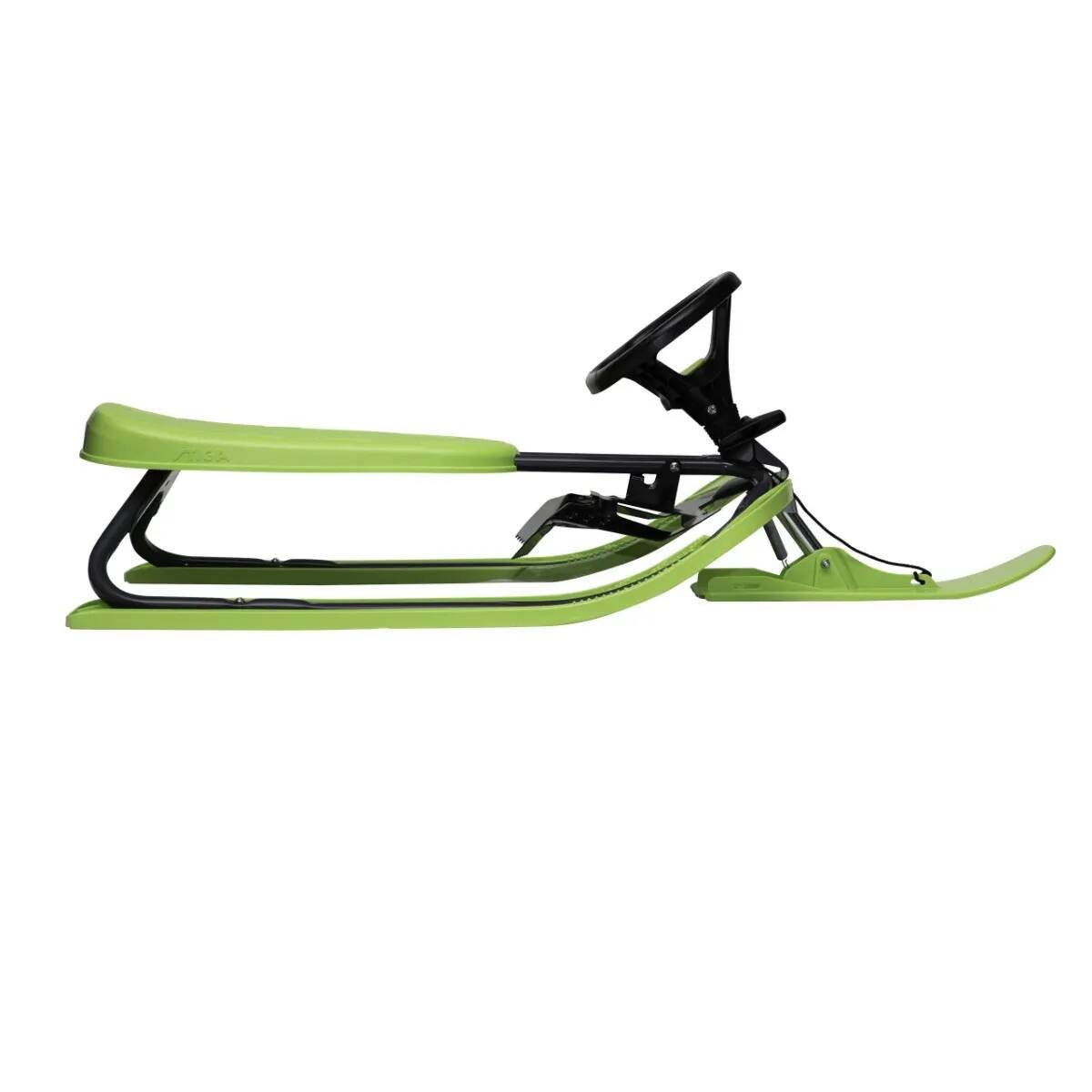 Stiga Lenkschlitten » Snowracer Iconic « 3-Kufen, Fußbremse, Grün